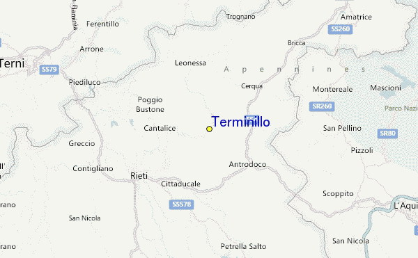 Terminillo Location Map