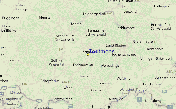 Todtmoos Location Map