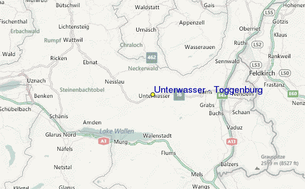 Unterwasser - Toggenburg Location Map