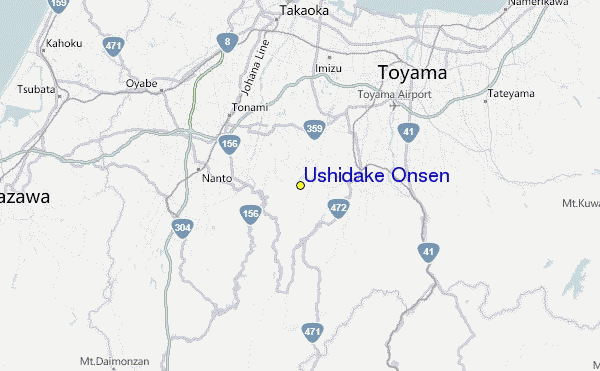 Ushidake Onsen Location Map