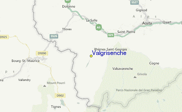 Valgrisenche Location Map