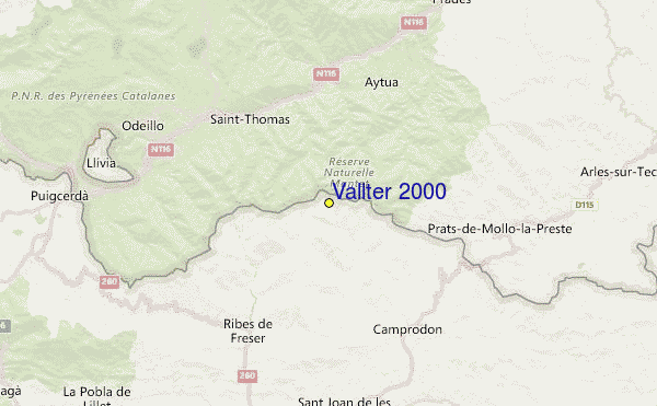 Vallter 2000 Location Map