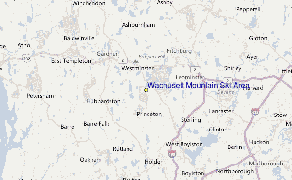 Wachusett Mountain Ski Area Location Map