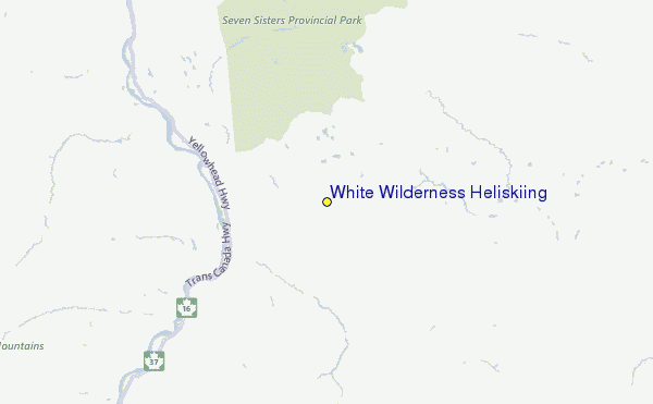White Wilderness Heliskiing Location Map