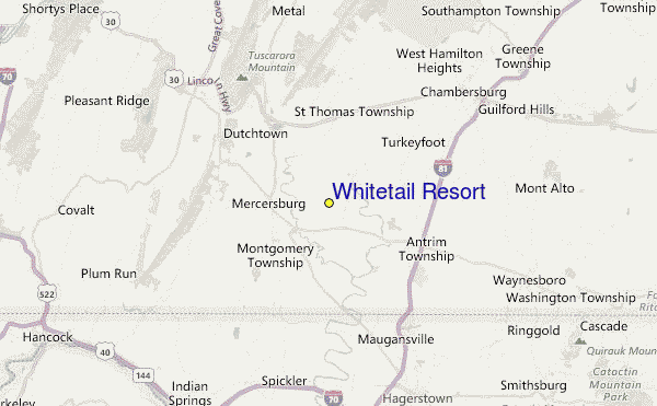 Whitetail Resort Location Map