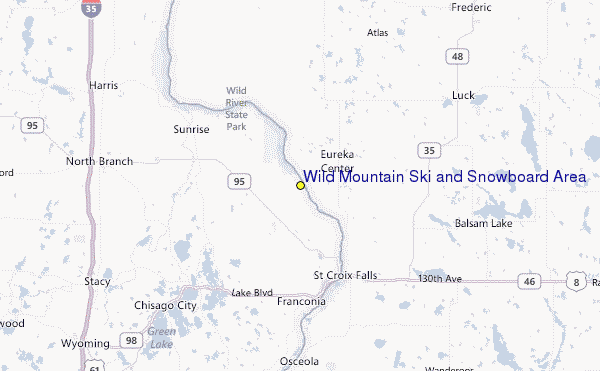Wild Mountain Ski and Snowboard Area Location Map