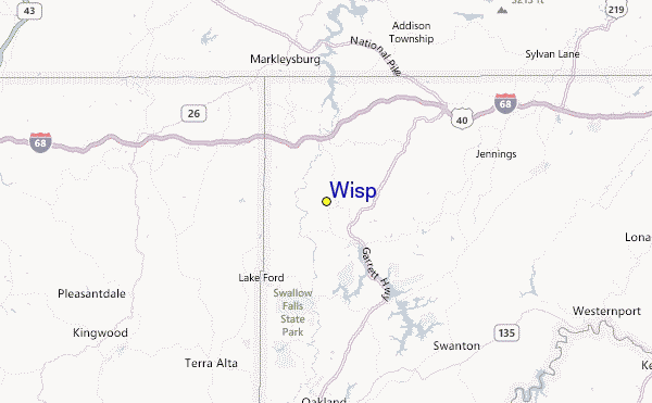 Wisp Location Map