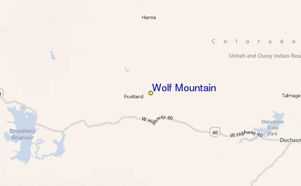 Wolf Mountain Location Map