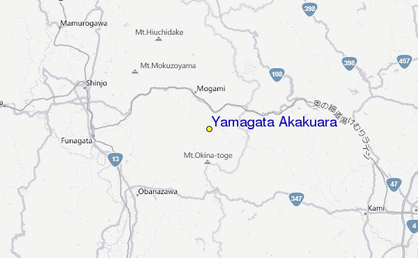 Yamagata Akakuara Location Map