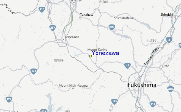 Yonezawa Location Map