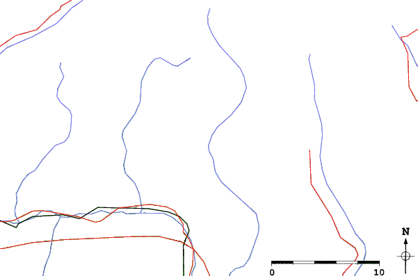 Roads and rivers close to Antagnod