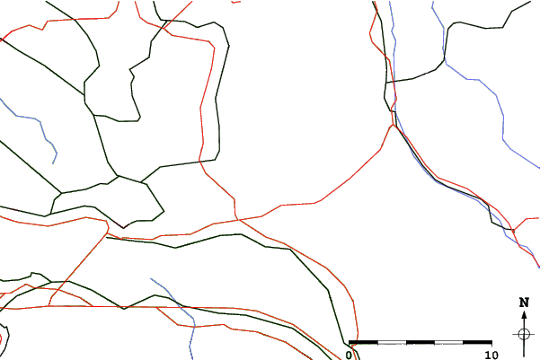 Roads and rivers close to Atzmännig Goldingen