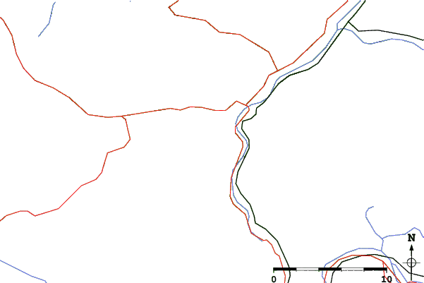 Roads and rivers close to Bad Ischl/Katrin