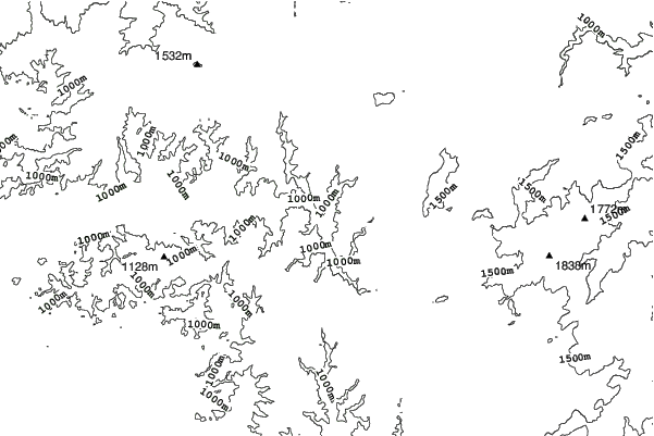 Bald Mountain neighbourhood contours