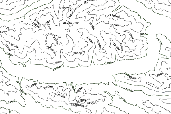 Berg in the Drautal/Emberger Alm neighbourhood contours