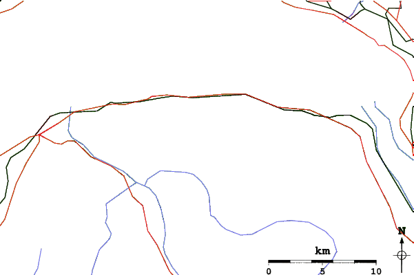 Roads and rivers close to Bernex