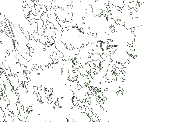 Bjursås neighbourhood contours