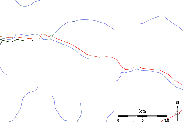 Roads and rivers close to Borşa