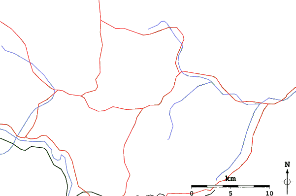 Roads and rivers close to Borsec Ski