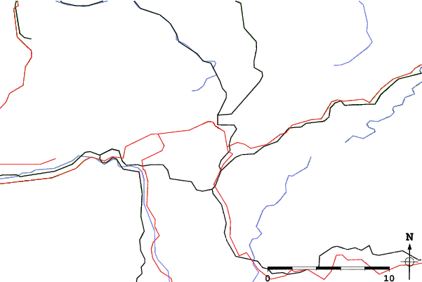 Roads and rivers close to Brilon/Am Poppenberg