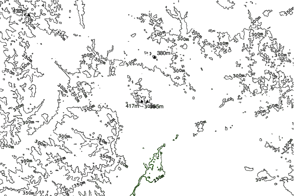 Bruce Mound neighbourhood contours
