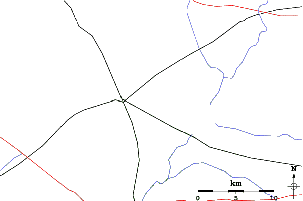 Roads and rivers close to Bruce Mound