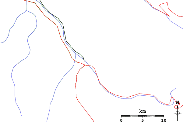 Roads and rivers close to Buttermilk