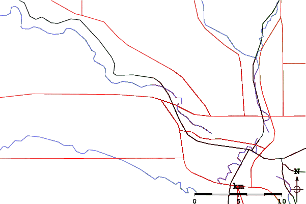Roads and rivers close to Calgary/Canada Olympic Park
