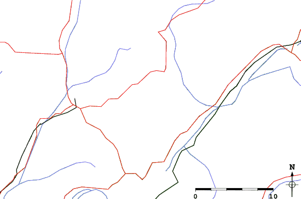 Roads and rivers close to Castione Della Presolana