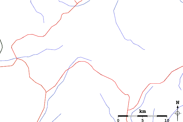 Roads and rivers close to Cavnic