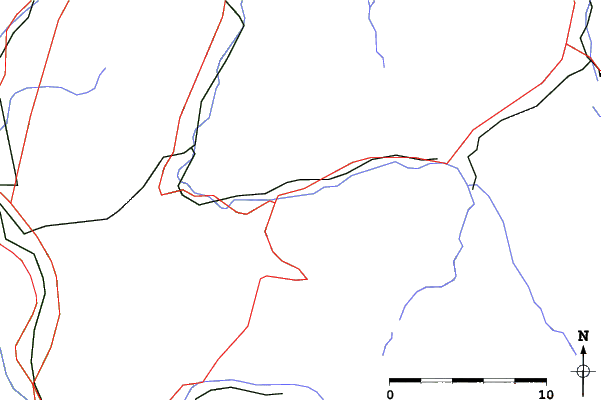 Roads and rivers close to Château d'Oex