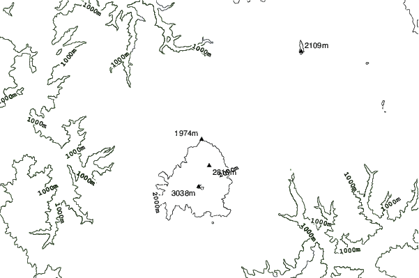 Ciao Ontake Snow Resort neighbourhood contours