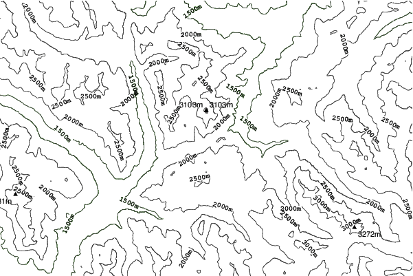 Claviere (Via Lattea) neighbourhood contours