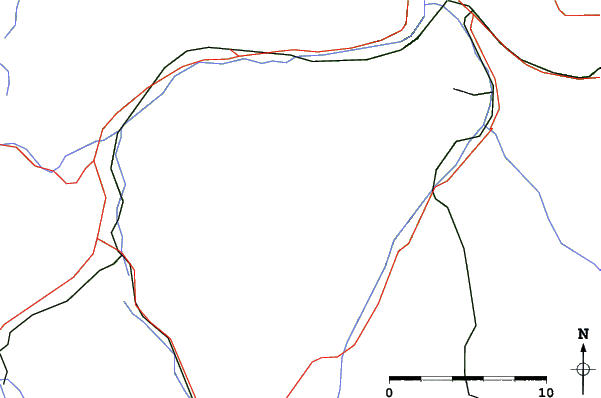 Roads and rivers close to Diemtigtal - Wiriehorn