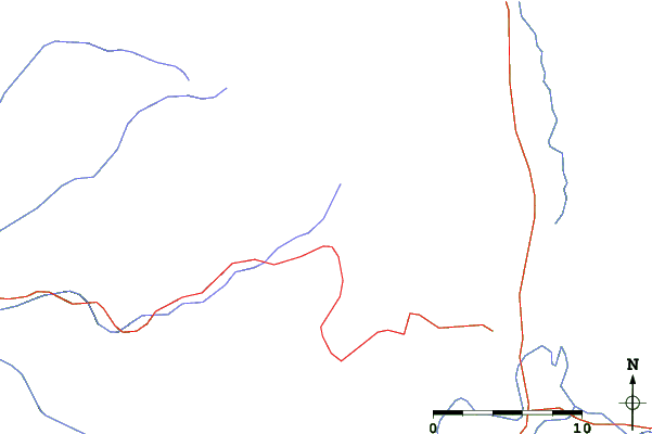 Roads and rivers close to Elk Meadows