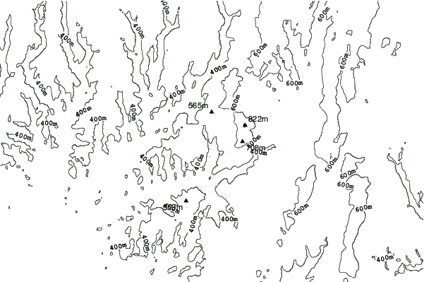 Elk Mountain Ski Resort neighbourhood contours