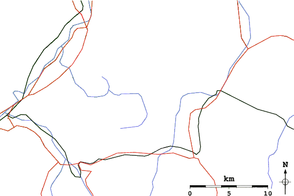 Roads and rivers close to Ellmau