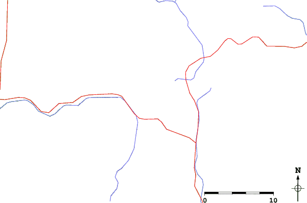Roads and rivers close to Enchanted Forest Cross Country Ski Area