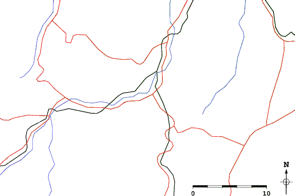 Roads and rivers close to Engaru Rock Valley