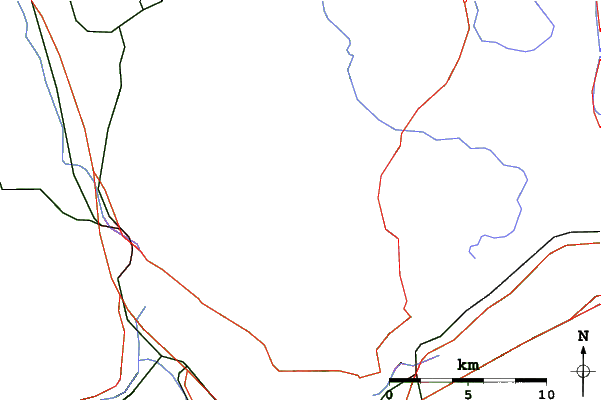 Roads and rivers close to Eriz