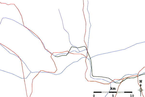 Roads and rivers close to Fanningberg