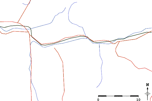 Roads and rivers close to Forstau/Fageralm