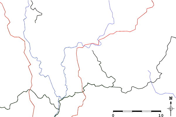 Roads and rivers close to Freyung/Geyersberg