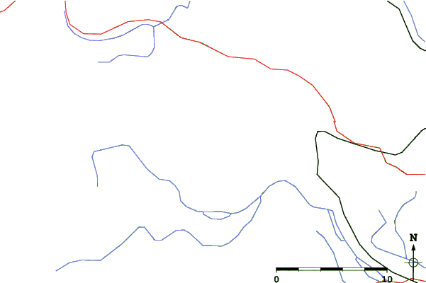 Roads and rivers close to Golte