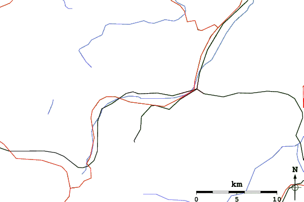 Roads and rivers close to Grainau