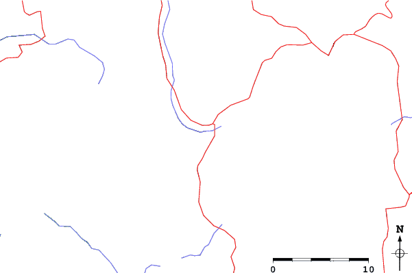 Roads and rivers close to Granlibakken