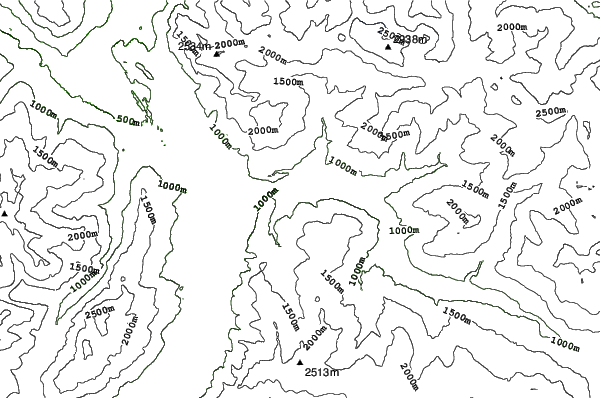 Grüsch - Danusa neighbourhood contours