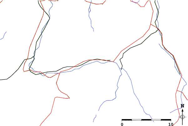 Roads and rivers close to Gstaad - Saanen - Rougemont