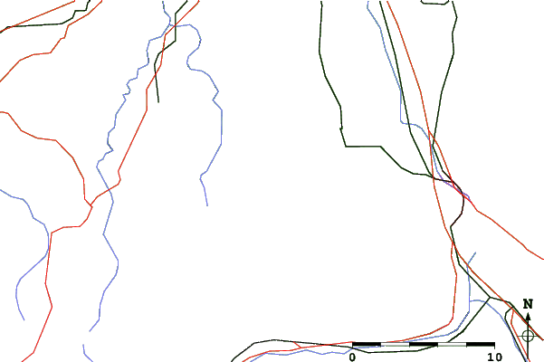 Roads and rivers close to Gurnigel