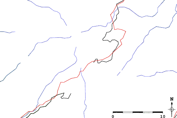 Roads and rivers close to Herchenhainer Höhe